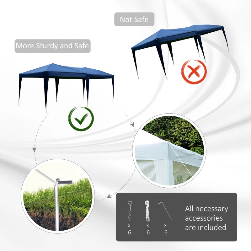 3m x 6m Blue Tent Marquee
