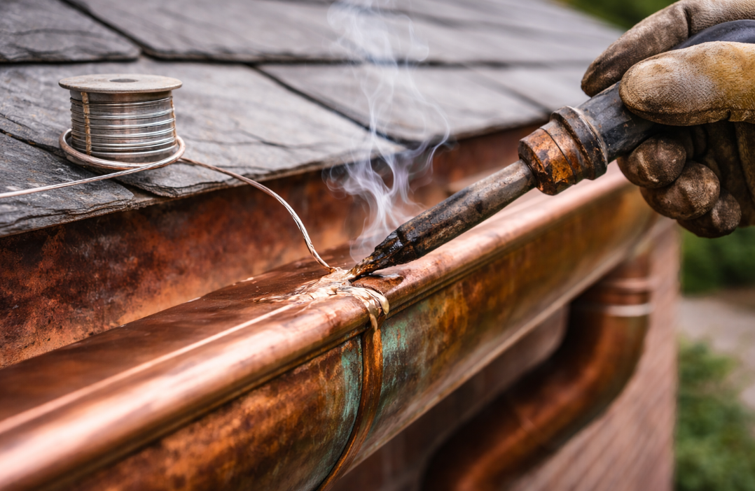 Are Copper Gutters Soldered?