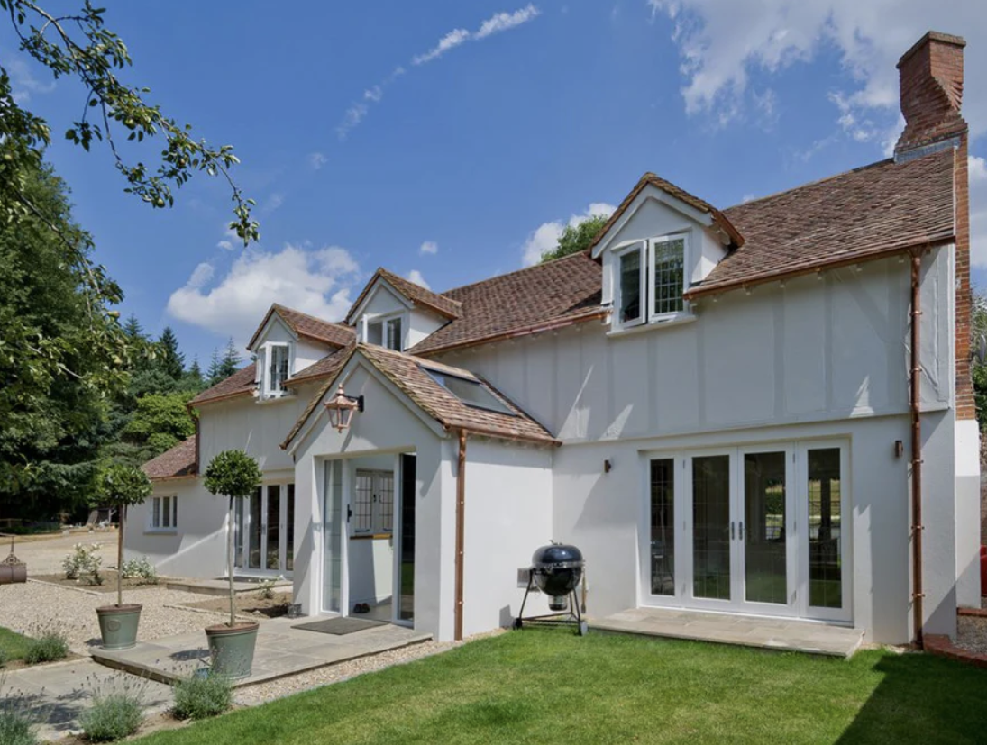 copper guttering on a UK property.