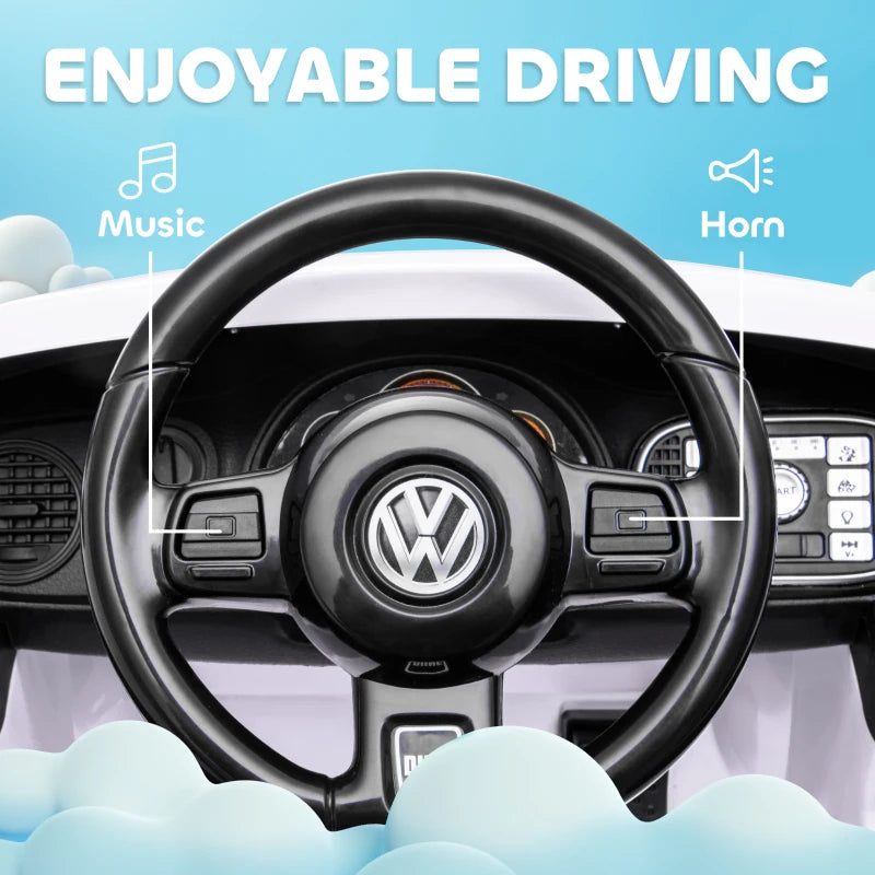 Licensed Volkswagen Beetle 12V Ride On Car with Remote Control and Suspension Wheels