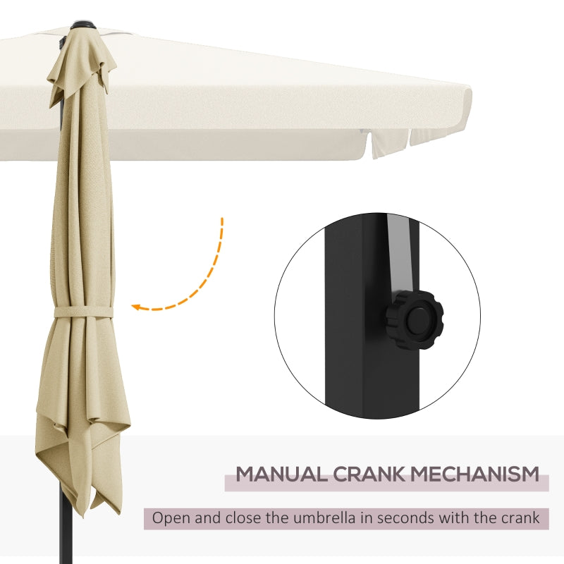 3m Khaki Cantilever Parasol with Adjustable Canopy