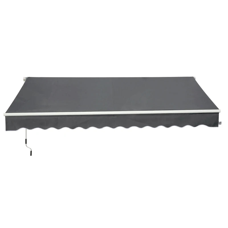 3.5m x 2.5m Dark Grey Retractable Awning Canopy