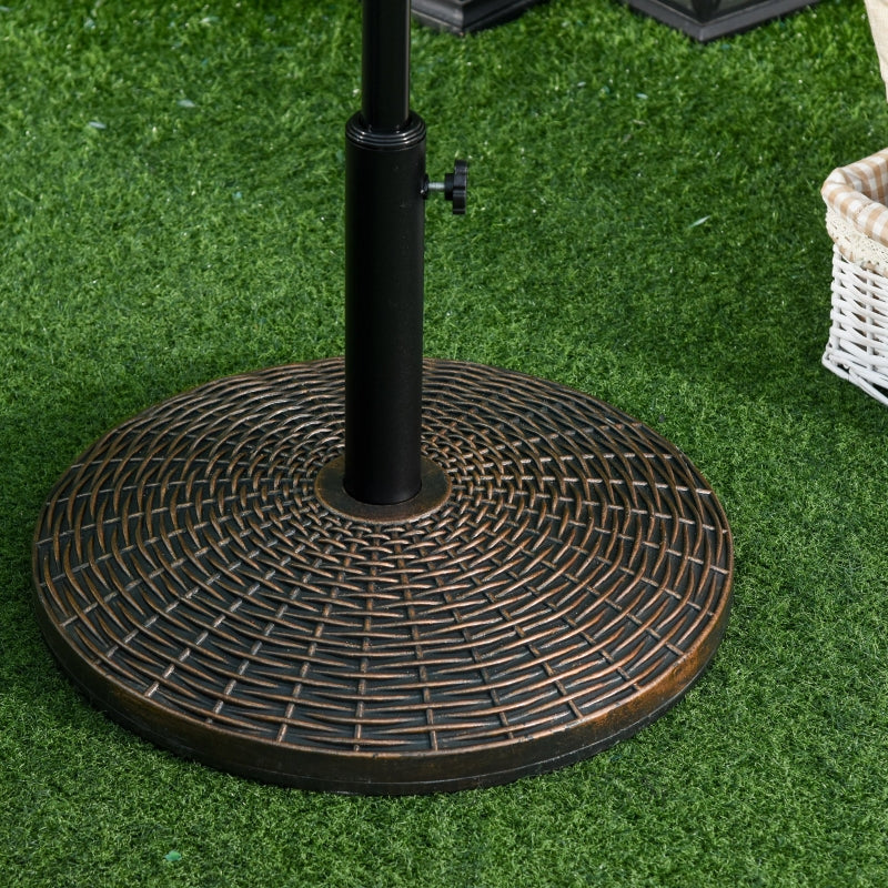 Round Cement Umbrella Base - Antique Bronze