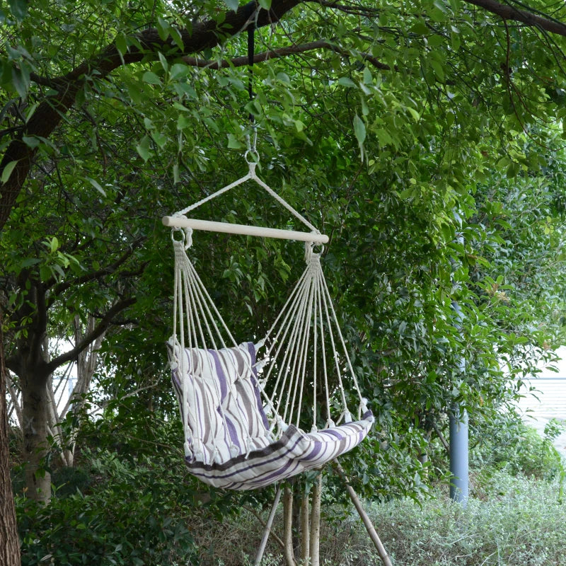 Brown Hanging Rope Garden Hammock Chair