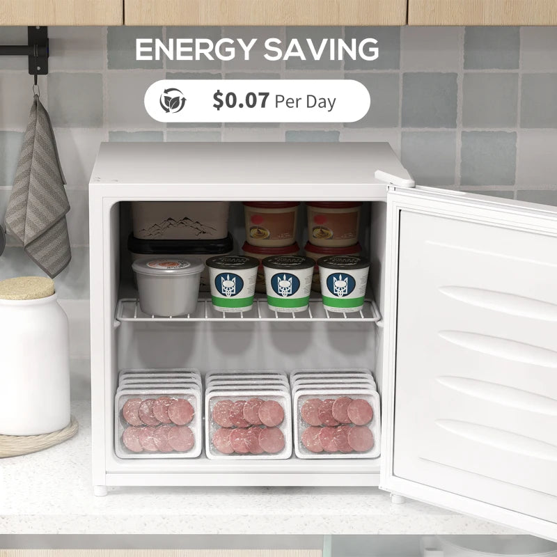 Compact 35L Mini Freezer -24°C to -14°C, Energy Efficient, Stylish White Design for Home or Office Storage