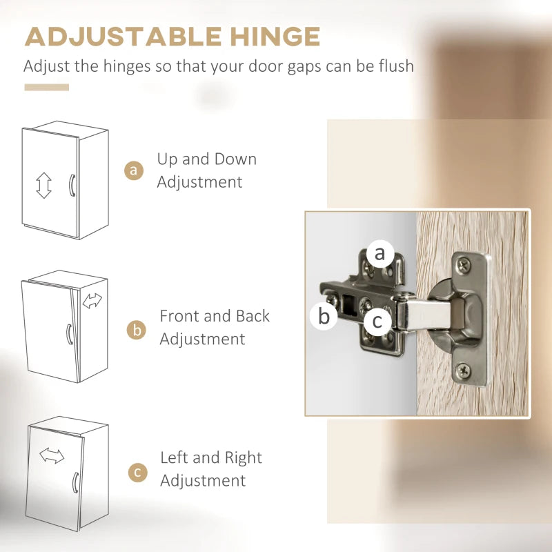 Stylish Kitchen Cupboard Sideboard Storage Cabinet with Countertop, Adjustable Shelves & Drawers for Dining & Living Room