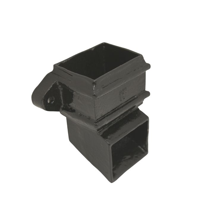 Hargreaves Cast Iron 100x75mm Eared Rectangular Shoe  - Painted Black
