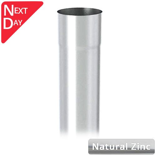 100mm Natural Zinc Downpipe 3m Length