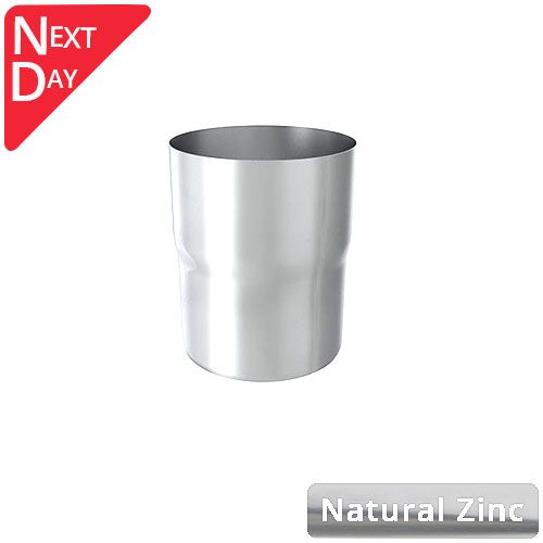 100mm Natural Zinc Downpipe Loose Connector