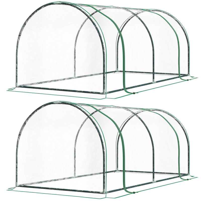 Durable Tunnel Greenhouse with Roll-Up Door