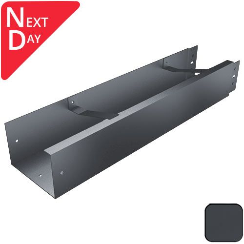 125x100mm Aluminium Joggle Box 3m Gutter Length - RAL 7016M Anthracite Grey