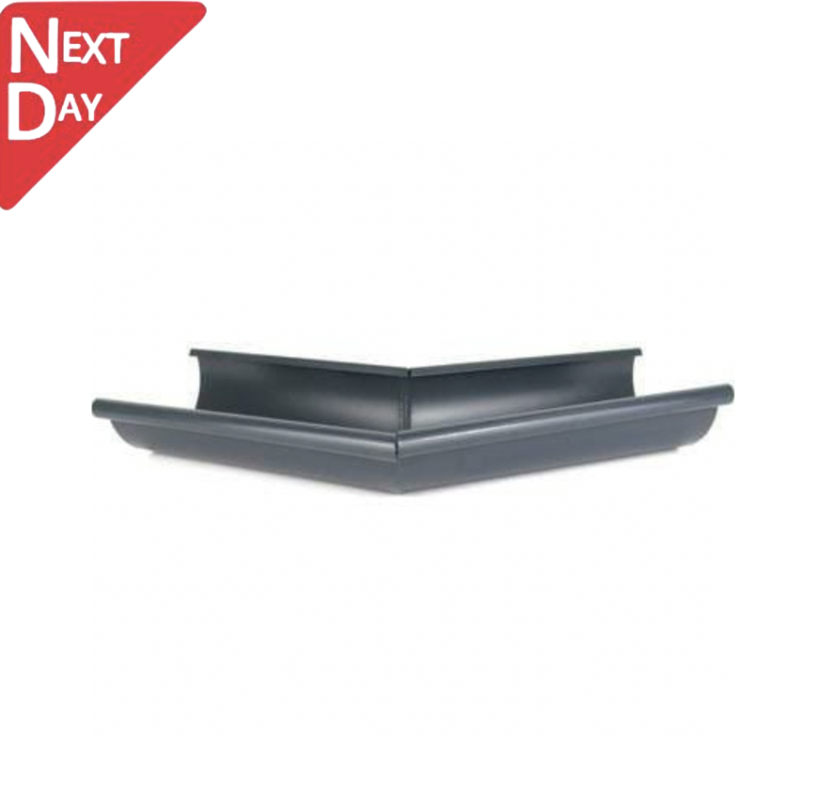 125mm Half Round Anthracite Grey Galvanised Steel 135degree  External Gutter Angle