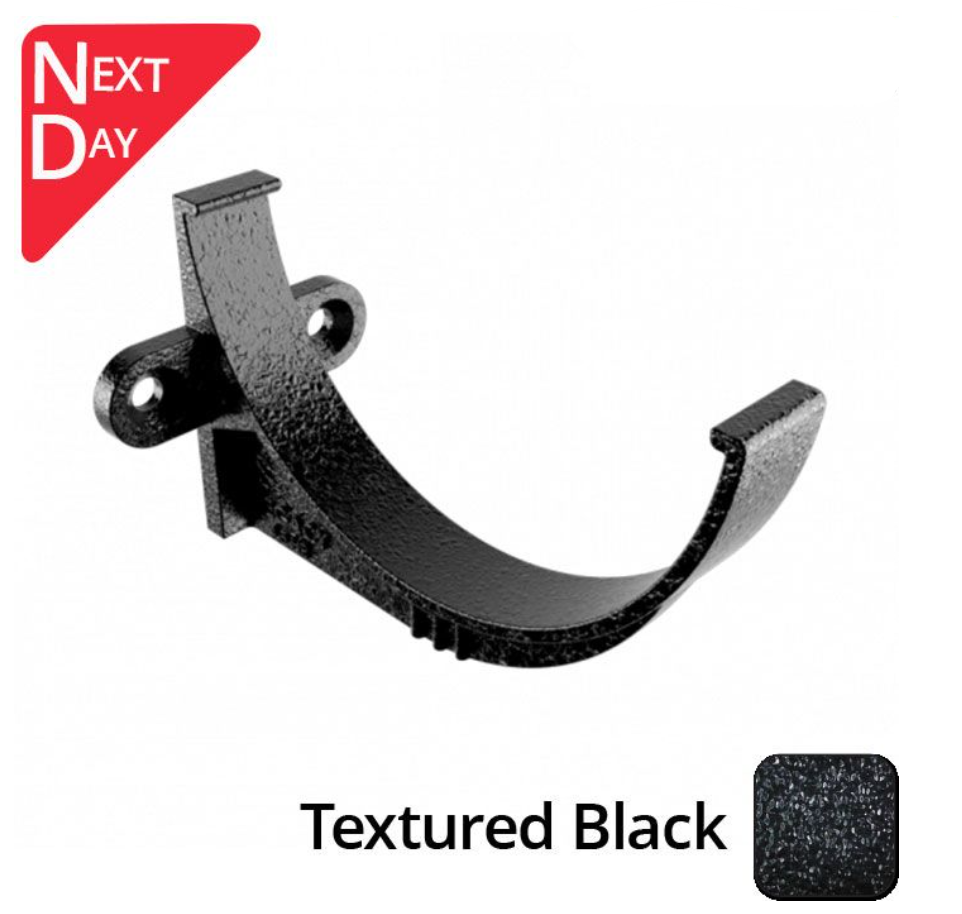 Alumasc 150mm (6")Half Round Cast Aluminium Gutter Fascia Bracket - Textured Black