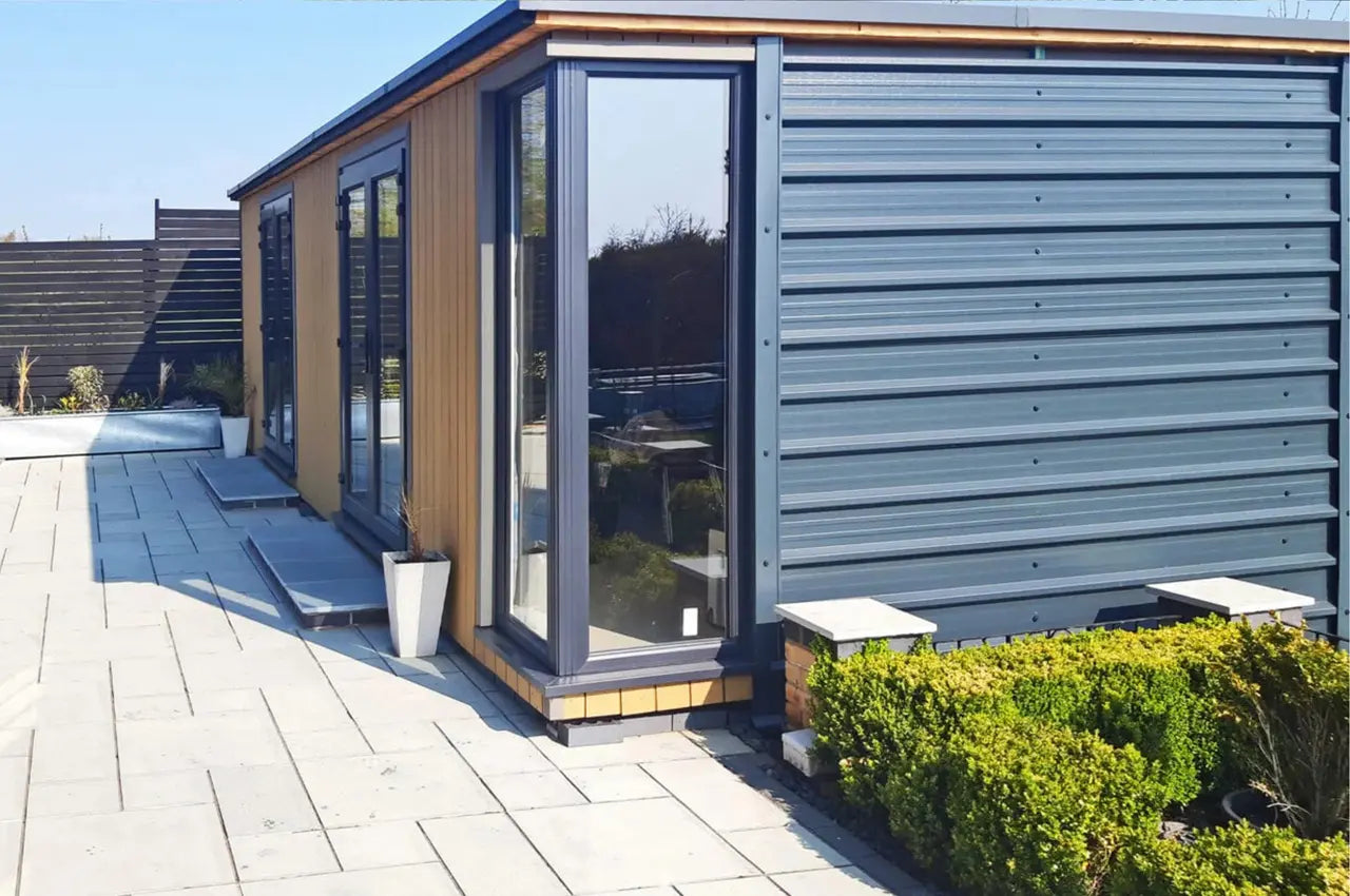 32/1000 Box Profile Polyester Paint Coated 0.5mm Metal Roof Sheet Slate Blue