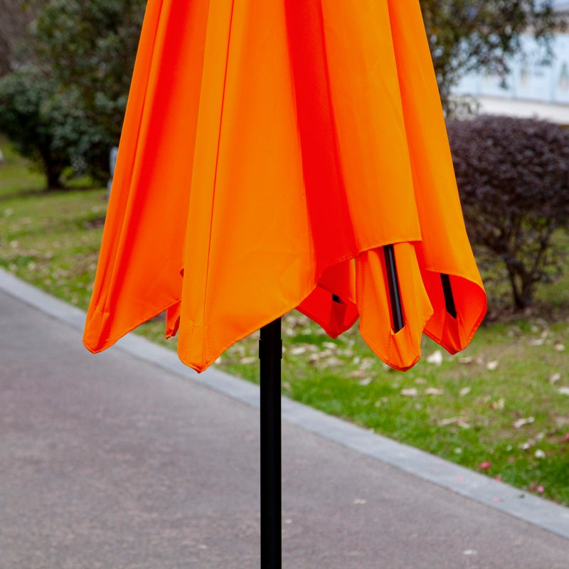 Orange 2.7M Tilt Crank Garden Parasol Umbrella