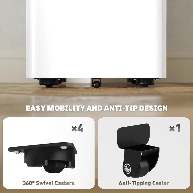 Vinsetto White 3-Drawer Steel Filing Cabinet with Lock - Secure Storage Solution for Home or Office