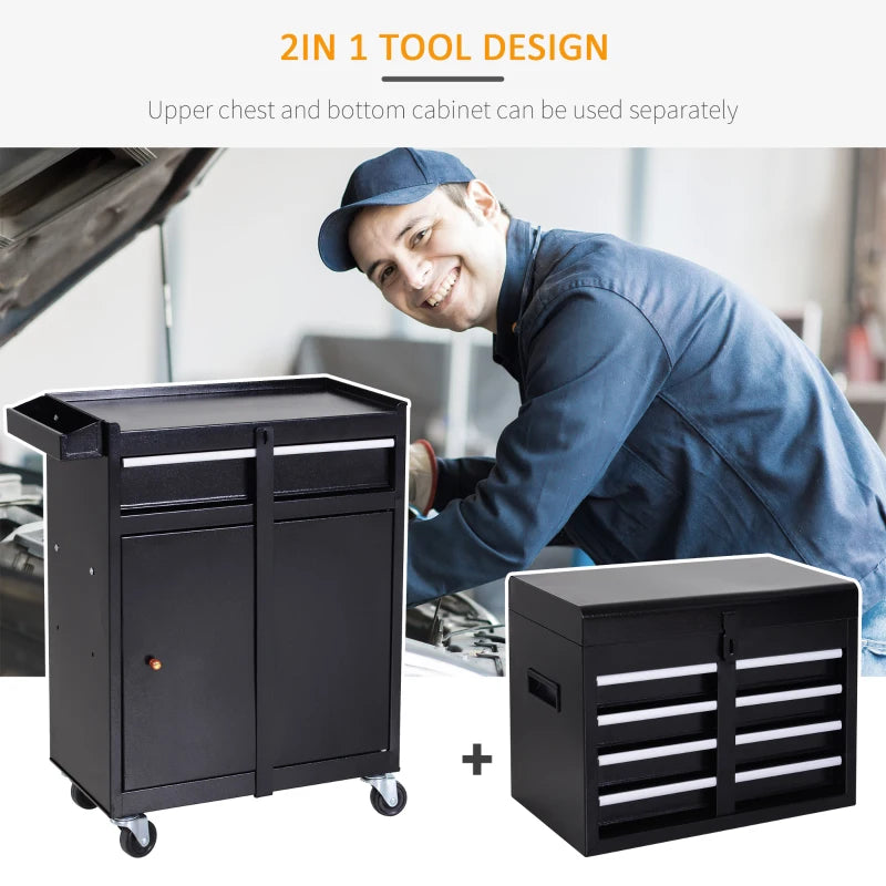 2-in-1 Metal Tool Storage Cabinet