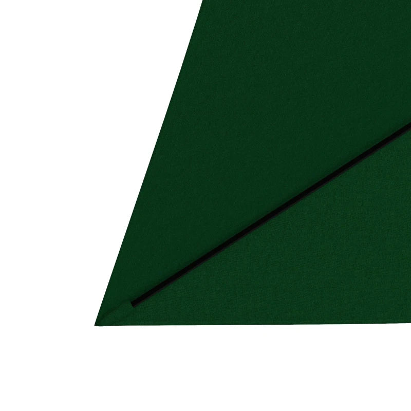 Green Rectangular Garden Parasol Umbrella, 2x3m, Crank Tilt, Aluminium Pole