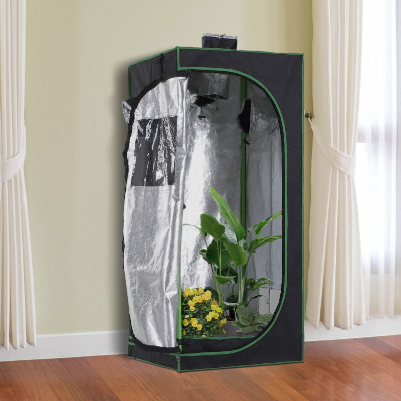 Indoor Hydroponic Grow Tent - Black, 60x60x140cm