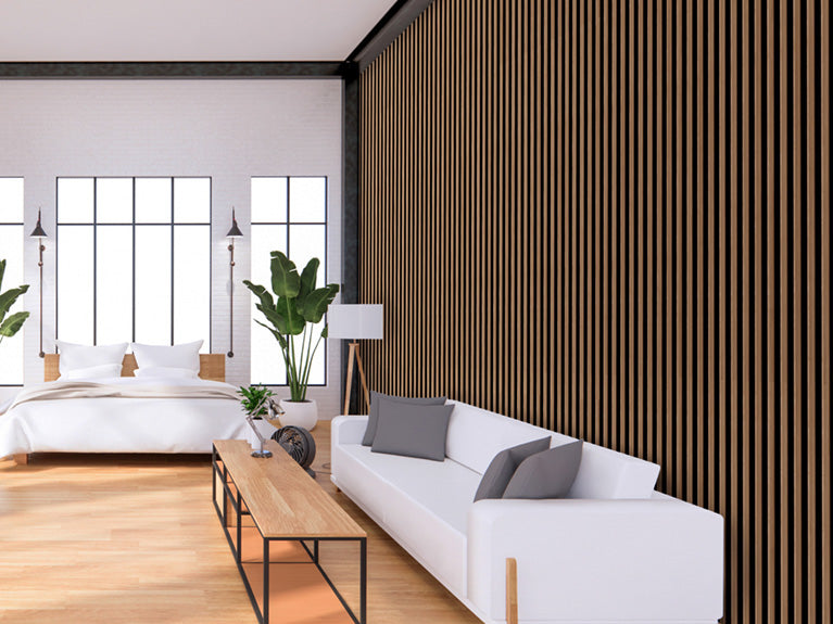 2.4m Acoustic Internal Slatted Wall Panels