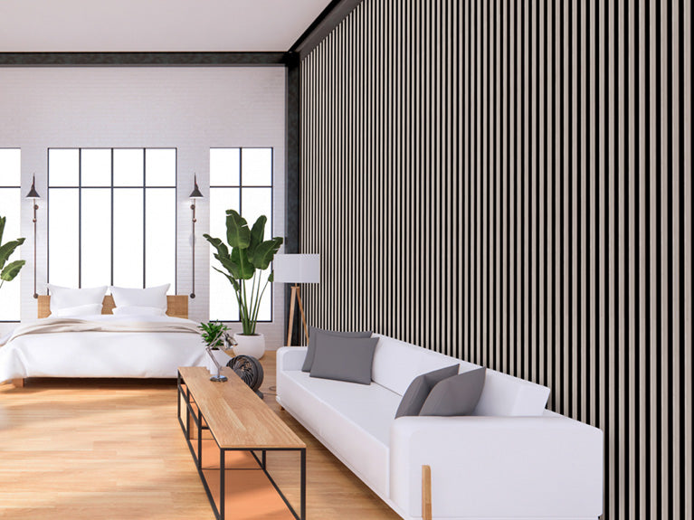 2.4m Acoustic Internal Slatted Wall Panels