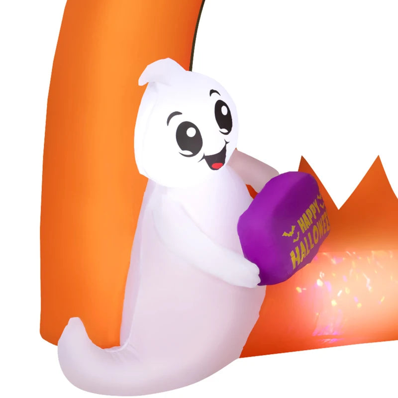 4.9ft Inflatable Pumpkin Archway - Spooky Halloween Decoration for Outdoor & Indoor Festivities - Perfect for Trick or Treat!