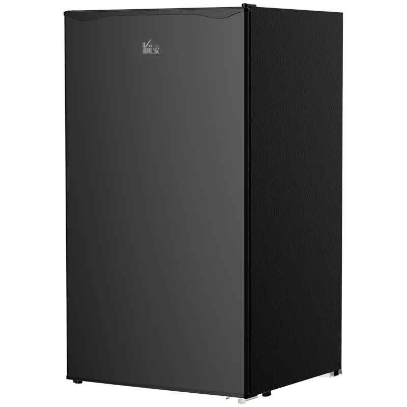 Compact 91L Under Counter Fridge with Chiller Box, Removable Shelf, Reversible Door & Adjustable Legs - Black Mini Refrigerator