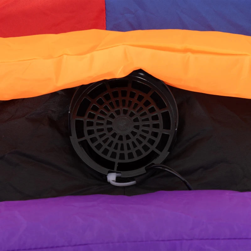 4ft Halloween Inflatable Clown on Bicycle - LED Lighted Outdoor Decoration for Garden & Party - Spooky Blow Up Decor