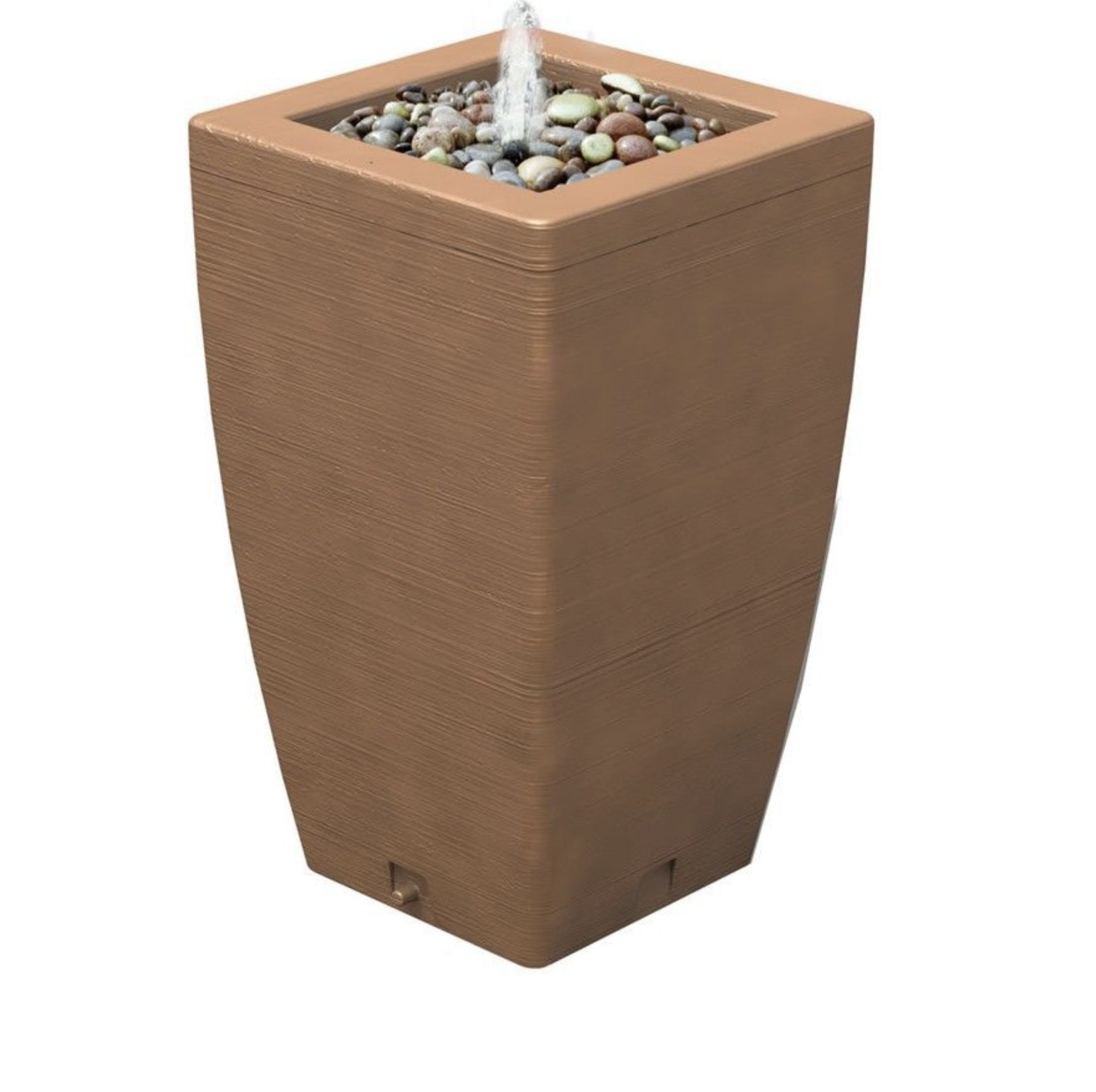 Algreen 185L Madison Rain Barrel with Fountain - Terracotta Effect - With Hose