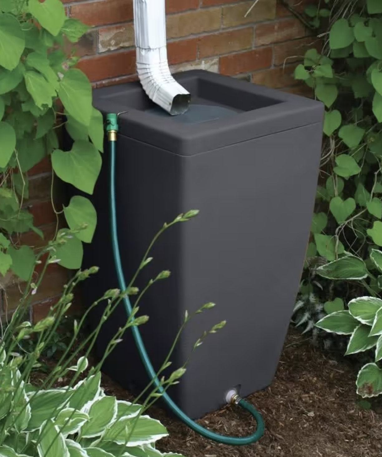 Algreen 185L Madison Rain Barrel - Millstone - With Hose