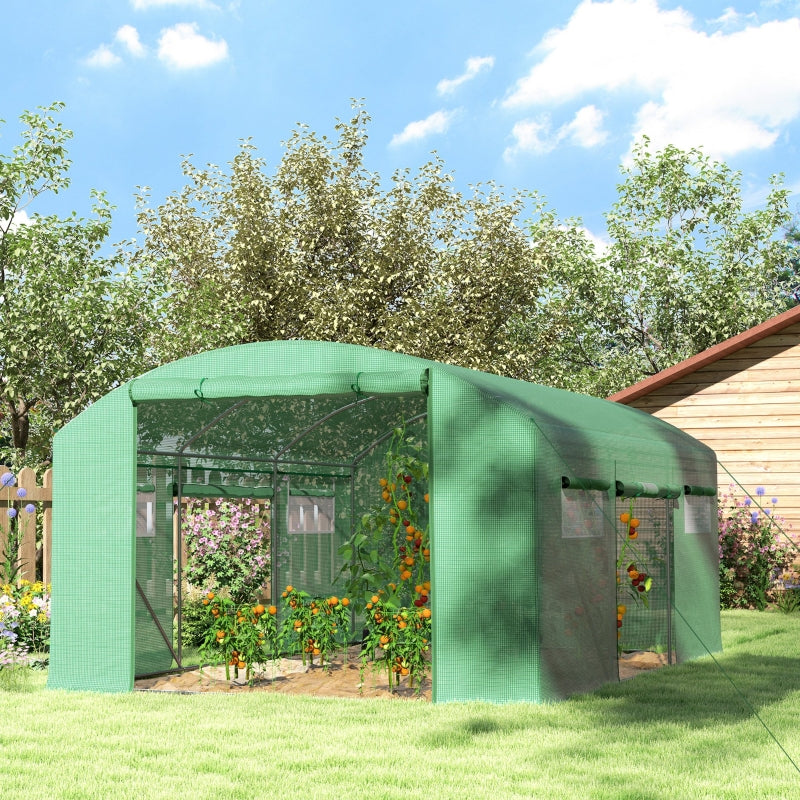 13 x 9.8ft Walk-In Greenhouse (Green)