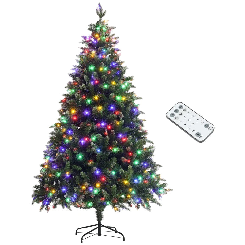 7ft Pre-Lit LED Artificial Christmas Tree with Base - Perfect Holiday Decoration for Home & Office