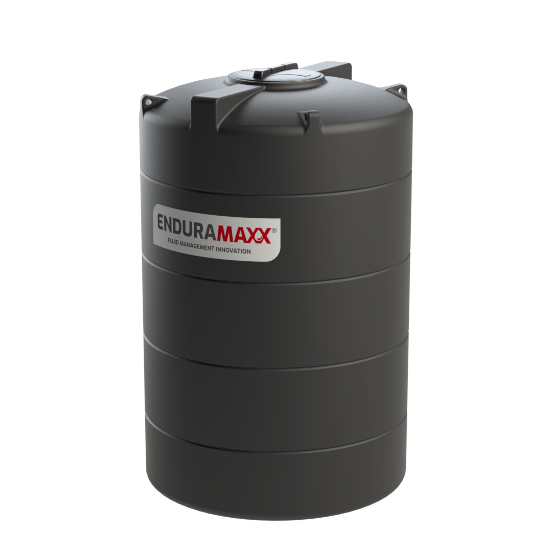 3,000 Litre Vertical Tank - Black - Potable Water - 1 SG