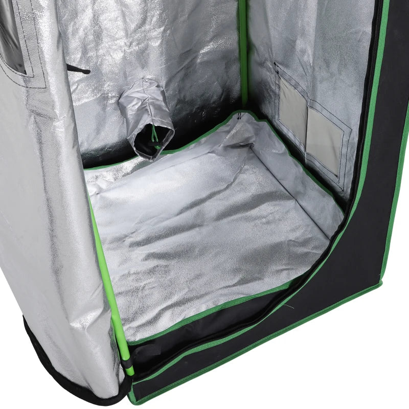 Indoor Hydroponic Grow Tent - Black, 60x60x140cm