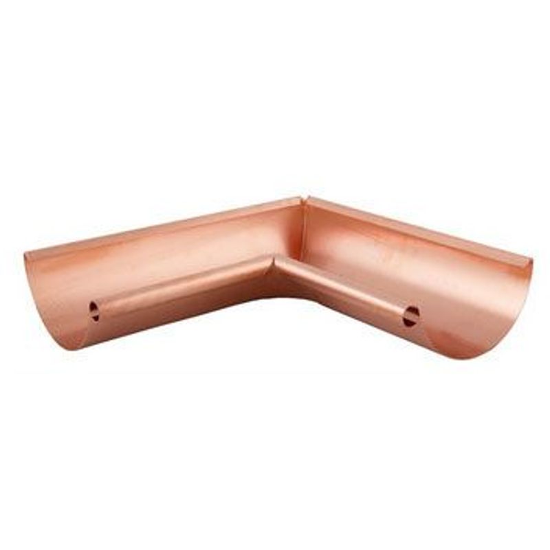 Lindab Half Round Copper Gutter Internal Corner