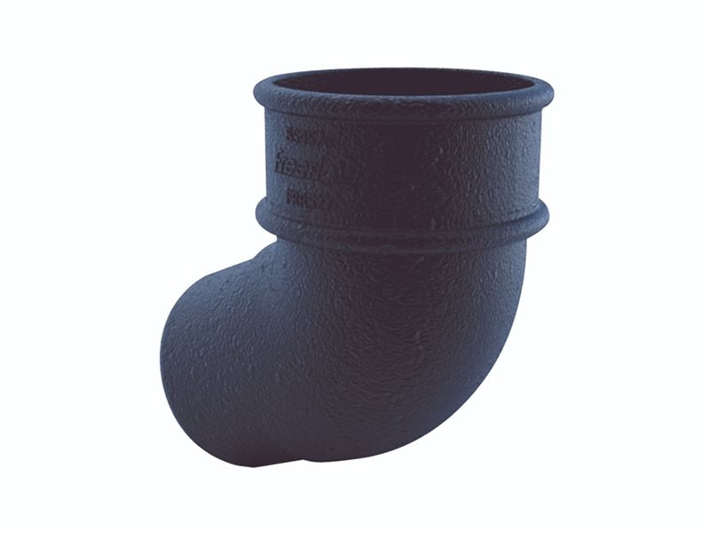 Freefoam Freeflow 68mm Round Downpipe 112 Degree Offset Bend - Cast Iron Black