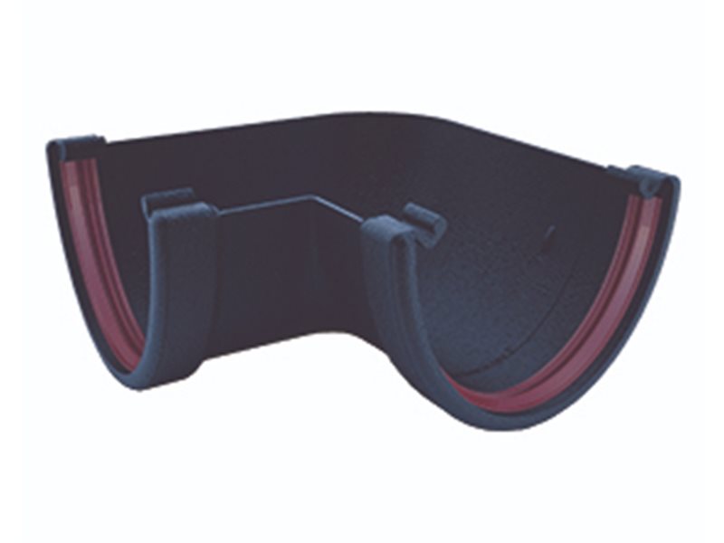 Freefoam Freeflow 116mm Deepflow Gutter 90 Degree Gutter Angle - Cast Iron Black