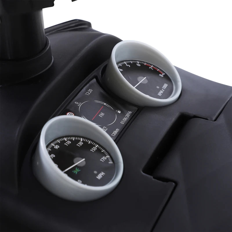 3-in-1 Ride On Car for Toddlers - Foot to Floor Slider with Horn, Steering Wheel, Under Seat Storage, Safe Design - White