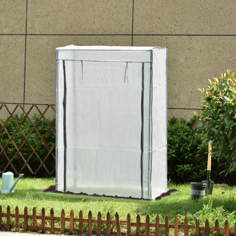Compact Greenhouse with Roll-up Door, Tomato Greenhouse, Green, Small Outdoor Grow House
