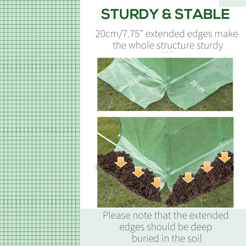 Greenhouse PE Cover for 3x3m Tunnel Greenhouse - Winter Garden Plant Protection