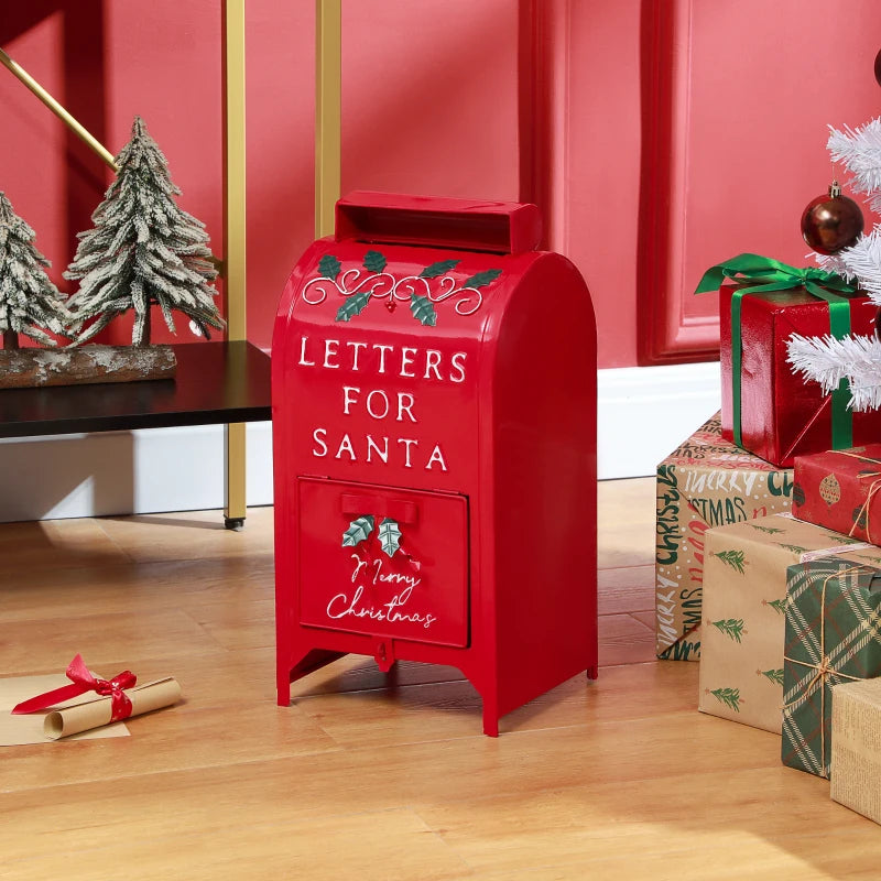 A5 Christmas Letter Postbox - Festive Red & White Design for Holiday Mail, Perfect for Letters to Santa