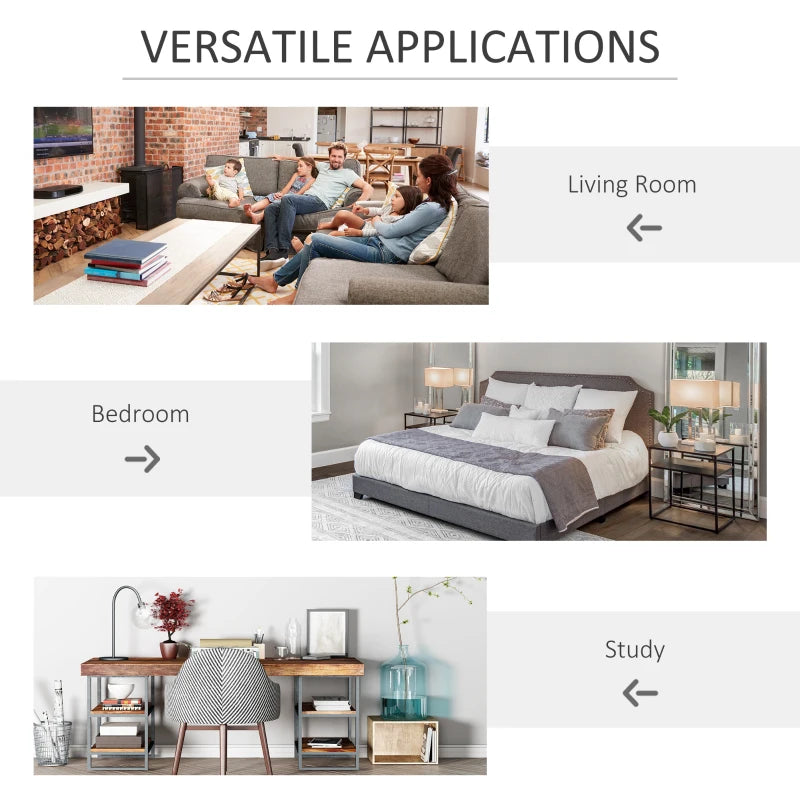 3-Tier 9-Cube Storage Unit - White Particle Board Bookcase Organizer for Home Office Shelves