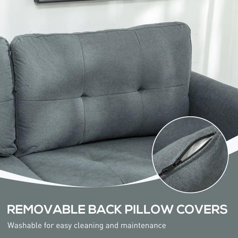 Dark Grey 'L' Shape Modular Sofa with Storage for Stylish Living Room