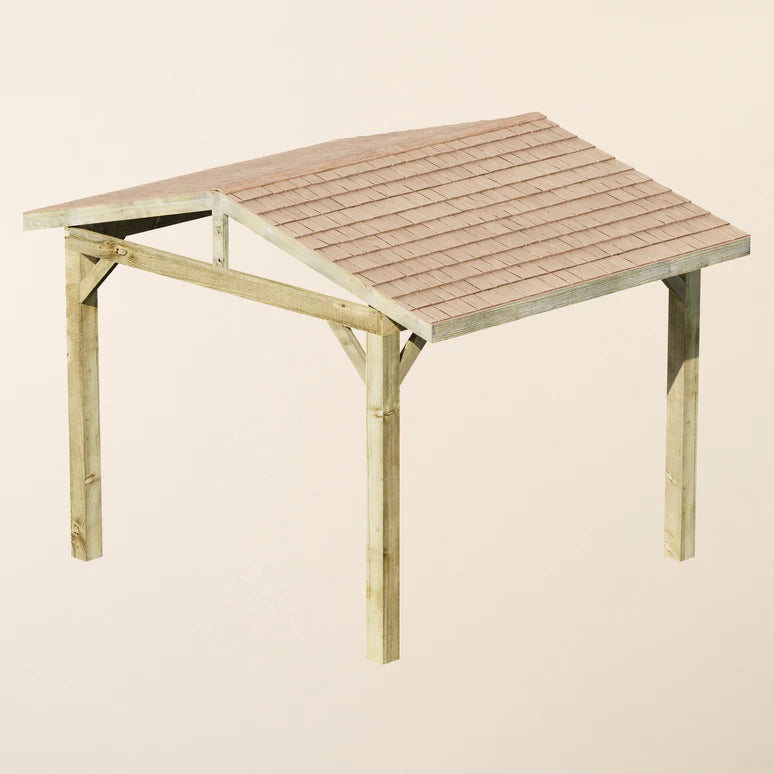 Ruby Wooden Apex Gazebo with Cedar Shingle Roof – No Overhang Design