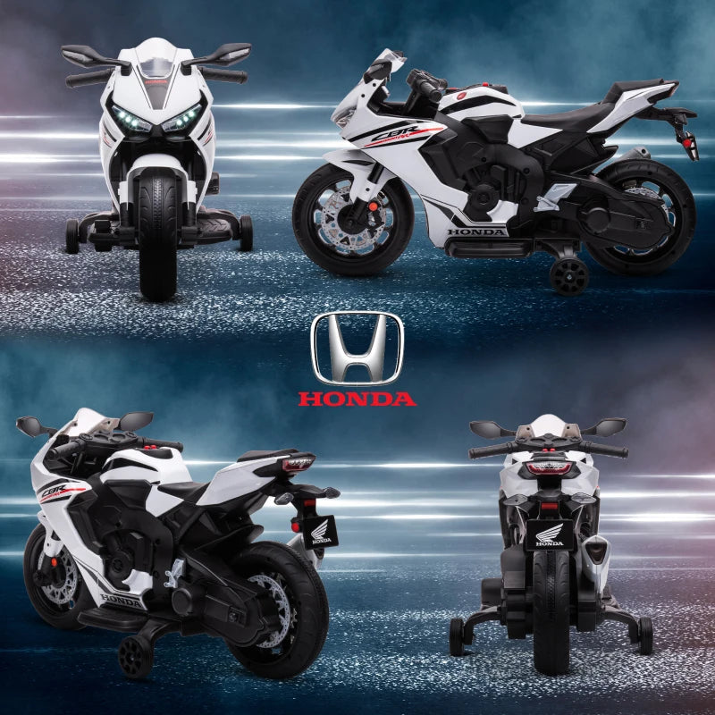 6V Licensed Kids Motorcycle with Music and Training Wheels for Safe Riding Fun