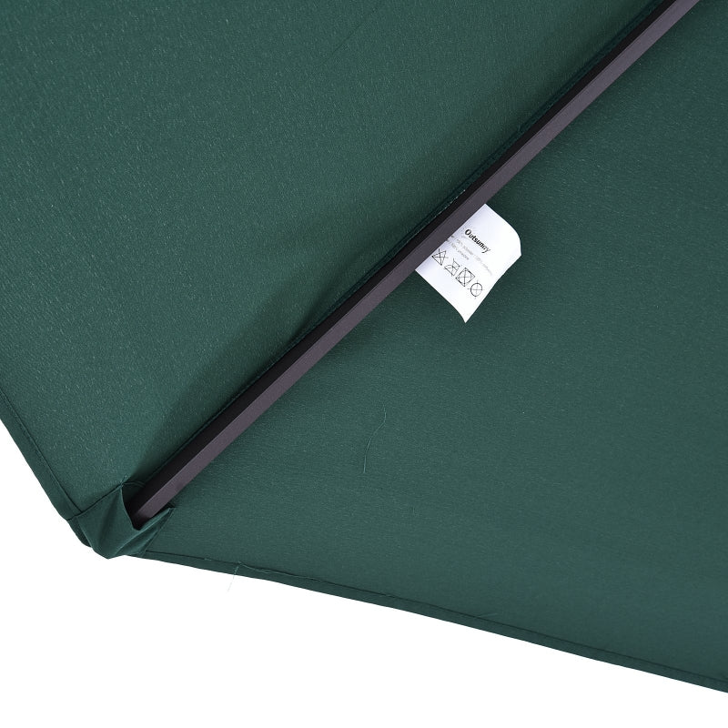 Green Double-Sided 4.6m Garden Sun Umbrella