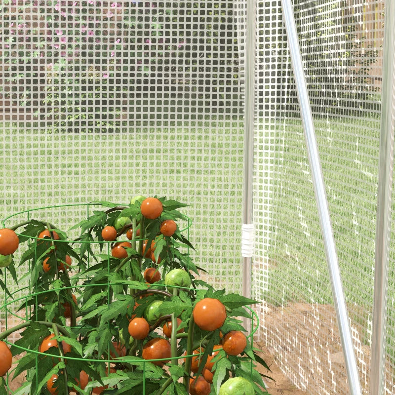 Greenhouse Walk-in Grow House with UV-Resistant Cover, White, 2x2x2m