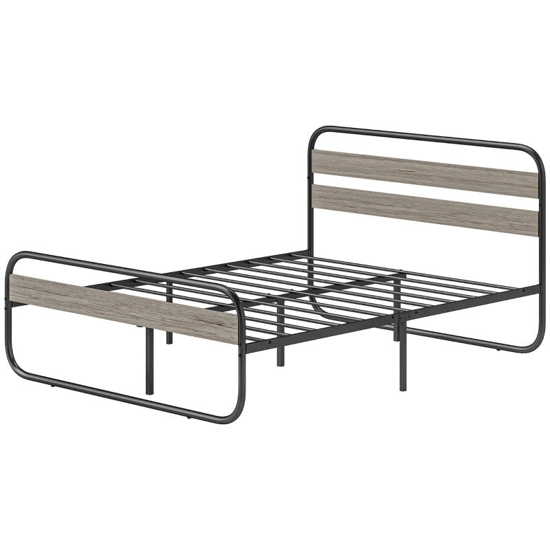King Size Black Steel Industrial Bed Frame - Sturdy, Modern Design for Ultimate Comfort and Style in Your Bedroom