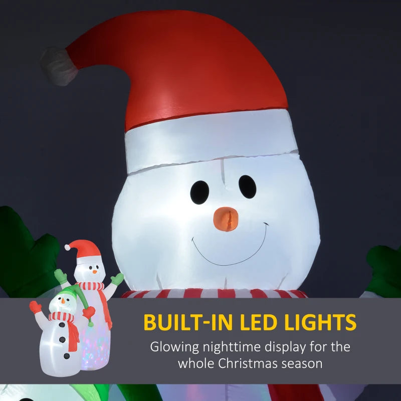 8ft Inflatable Snowman & Son Christmas Decoration - Festive Holiday Yard Decor for Outdoor Winter Wonderland