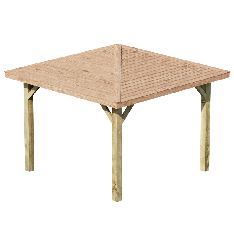 Ruby Wooden 4 Pitch Gazebo with Cedar Featheredge Roof – Classic Garden Shelter